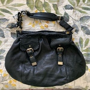 Anthropologie Black Leather Bag